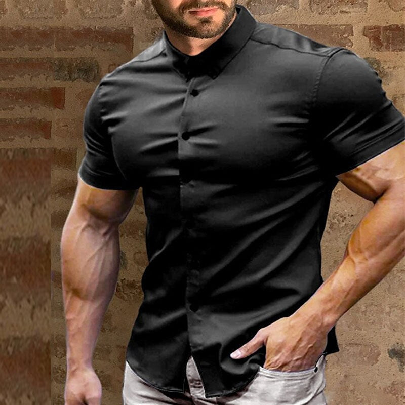 Calvern — Wrinkle-Free Cotton Button-Down Shirt