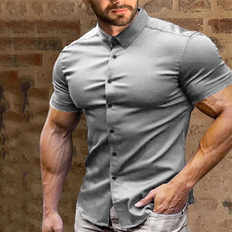 Calvern — Wrinkle-Free Cotton Button-Down Shirt