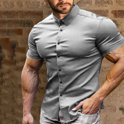 Calvern — Wrinkle-Free Cotton Button-Down Shirt