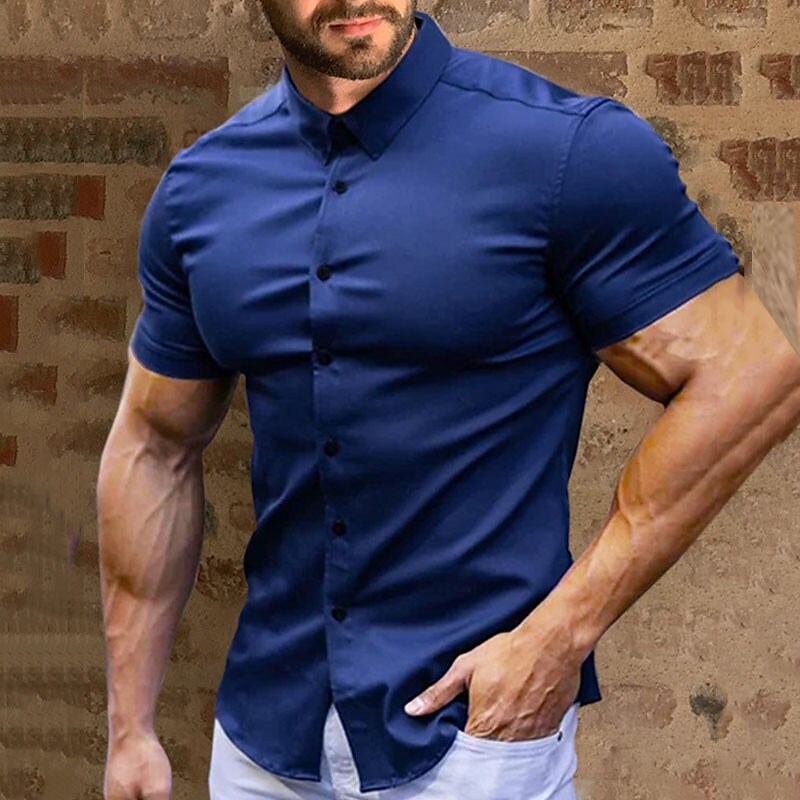 Calvern — Wrinkle-Free Cotton Button-Down Shirt