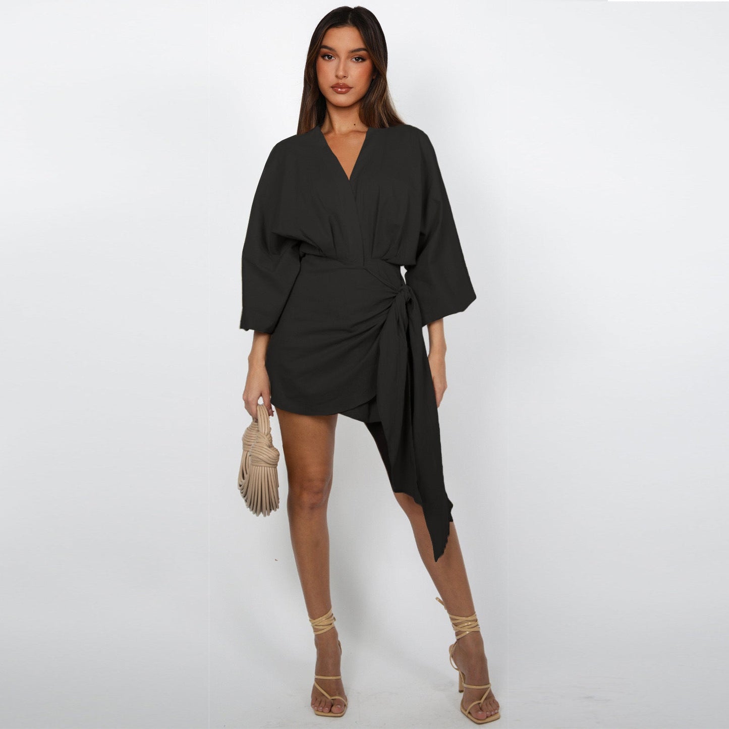 Envolée — V-Neck Wrap Midi Dress