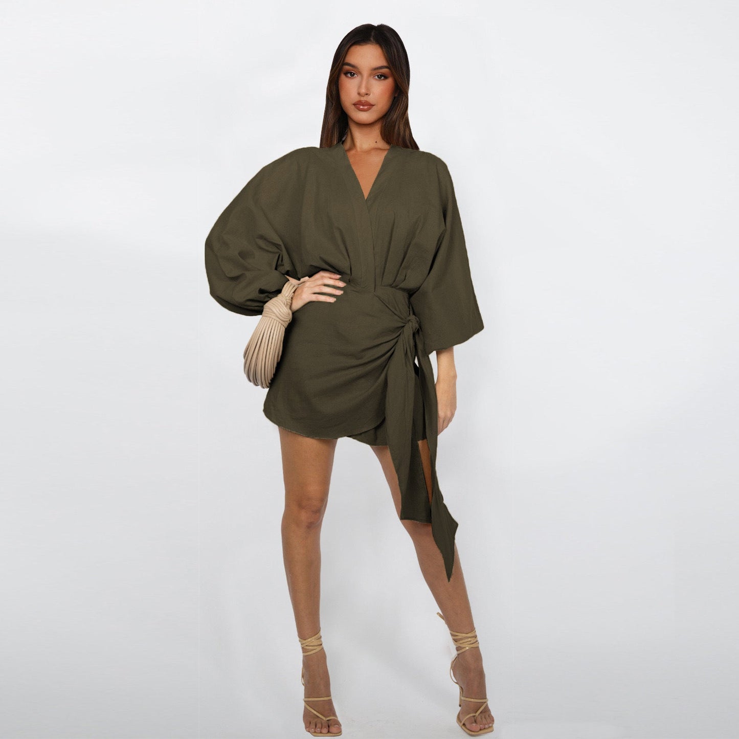 Envolée — V-Neck Wrap Midi Dress