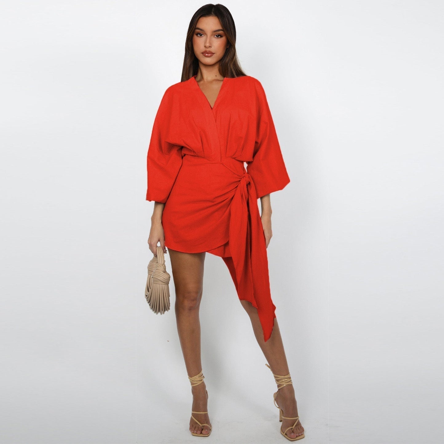 Envolée — V-Neck Wrap Midi Dress