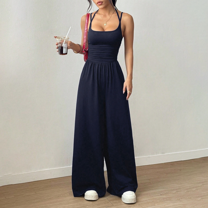 Isolare — Wide-Leg Cinched Waist Summer Jumpsuit