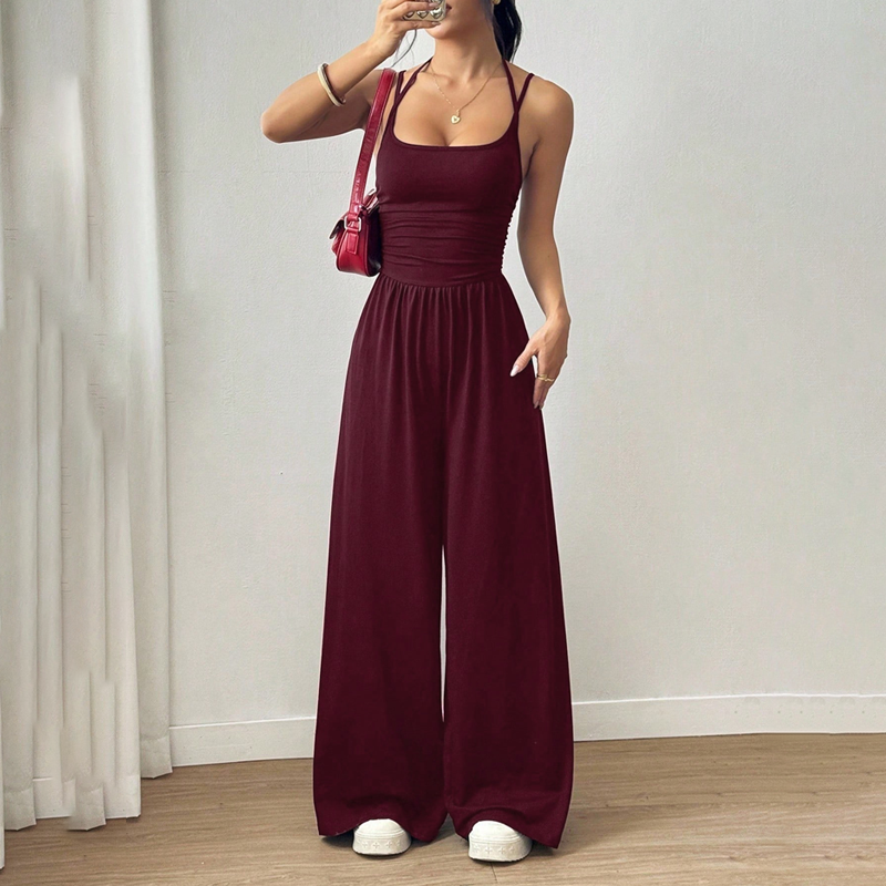 Isolare — Wide-Leg Cinched Waist Summer Jumpsuit