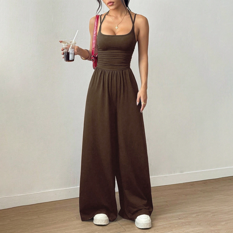 Isolare — Wide-Leg Cinched Waist Summer Jumpsuit