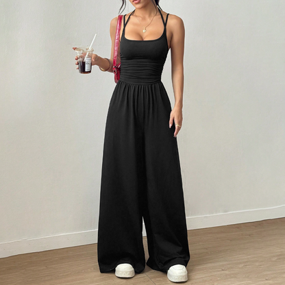 Isolare — Wide-Leg Cinched Waist Summer Jumpsuit