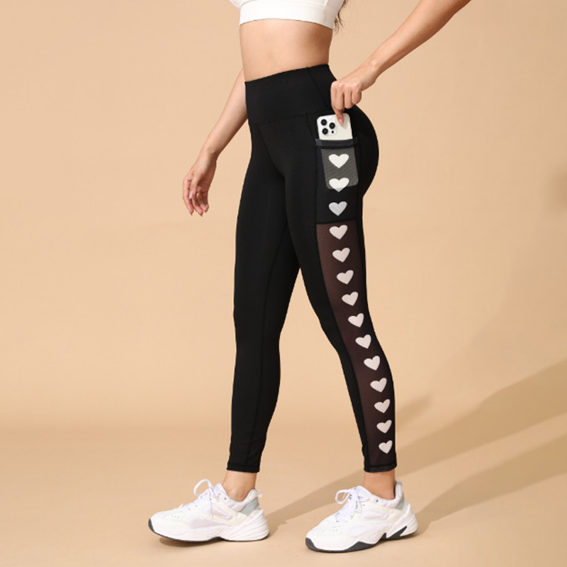 Flexara — High-Waist Mesh Panel Yoga Legging