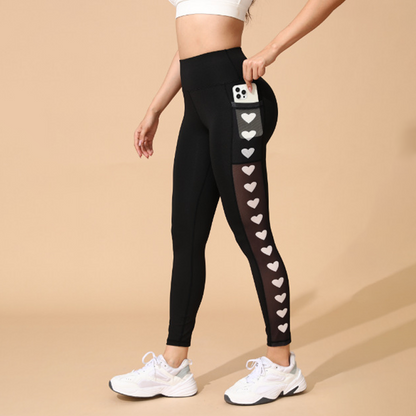 Flexara — High-Waist Mesh Panel Yoga Legging