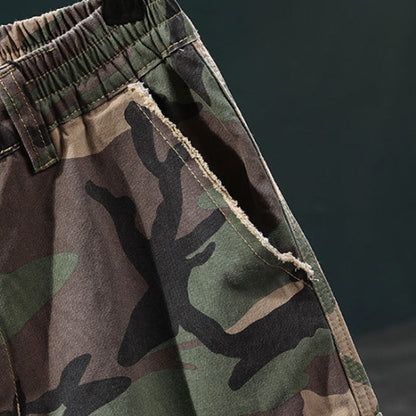 Marchoval — Studded Camo Cargo Shorts