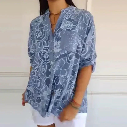Flora — Bloom V-Neck Blouse