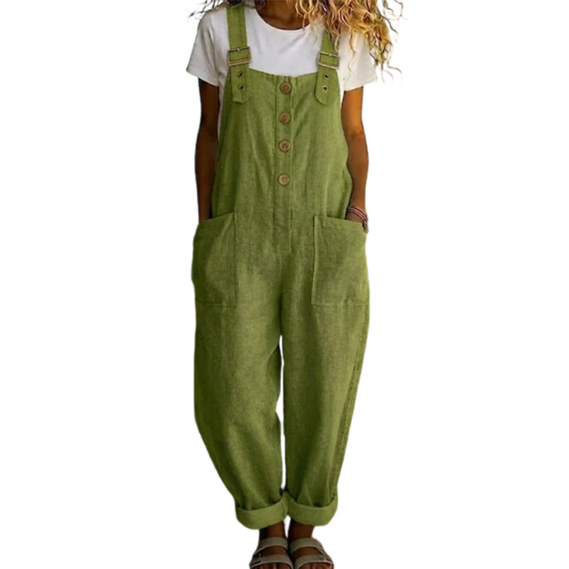 Nera — Button-Front Casual Overall
