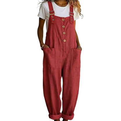 Nera — Button-Front Casual Overall