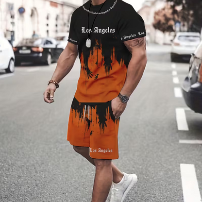 Kaldor — Graphic Print Tee & Shorts Set