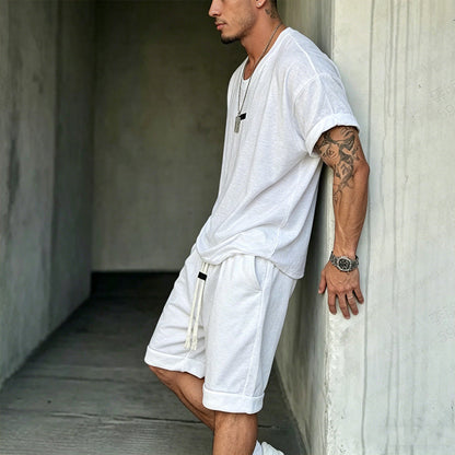 Callenford — Cotton Blend Leisure Set – T-Shirt & Shorts