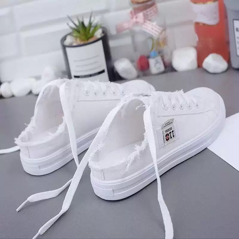 Denimule — Frayed Denim Slip-On Sneaker