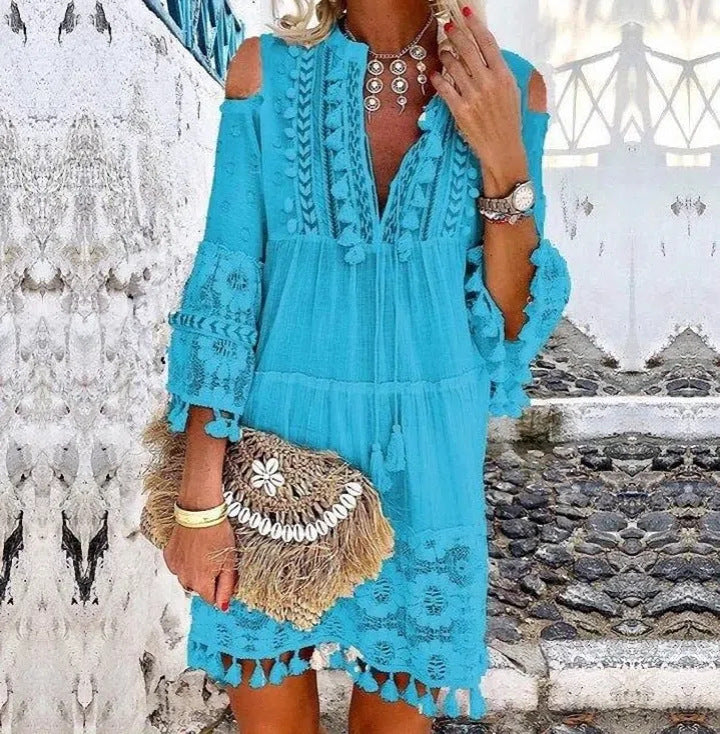 Bréziane — Embroidered Cotton Linen Maxi Dress