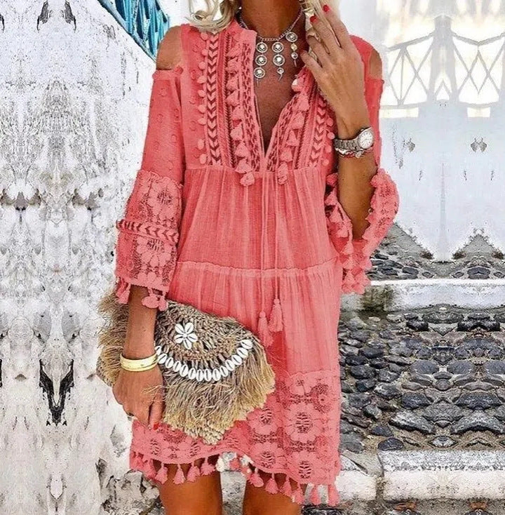 Bréziane — Embroidered Cotton Linen Maxi Dress