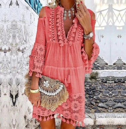Bréziane — Embroidered Cotton Linen Maxi Dress
