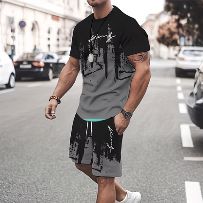 Rovale — Men's Graphic Tee & Shorts Summer Set