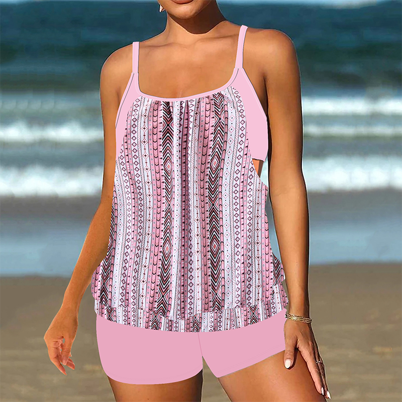 Aquène — Two-Piece Tankini Top & Shorts Set