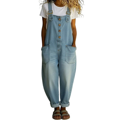 Denvra  —  Denim Overall with Vintage Buckles