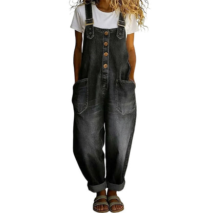 Denvra  —  Denim Overall with Vintage Buckles