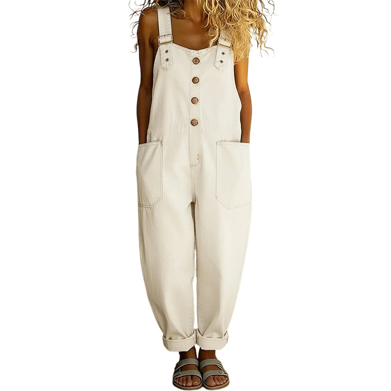 Denvra  —  Denim Overall with Vintage Buckles