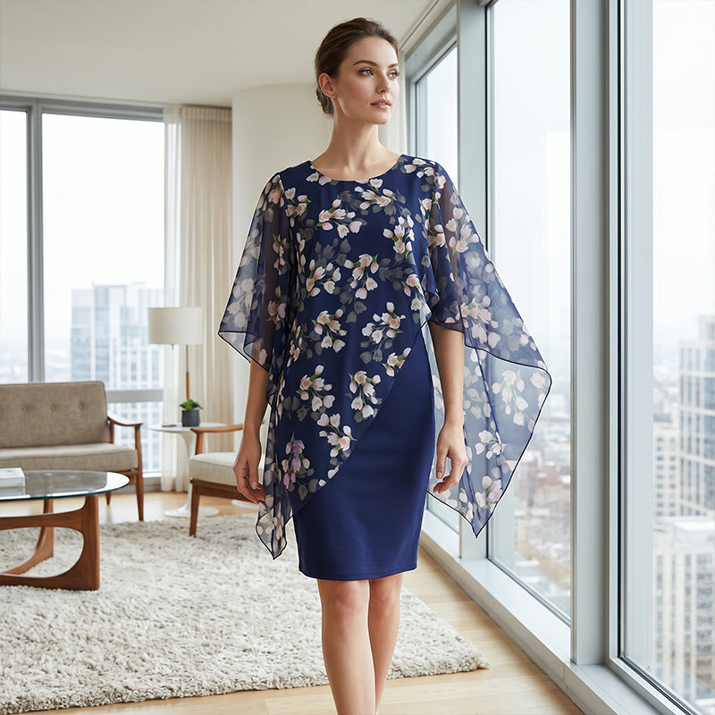 Camelia — Floral Overlay & Dress Two-Piece Set