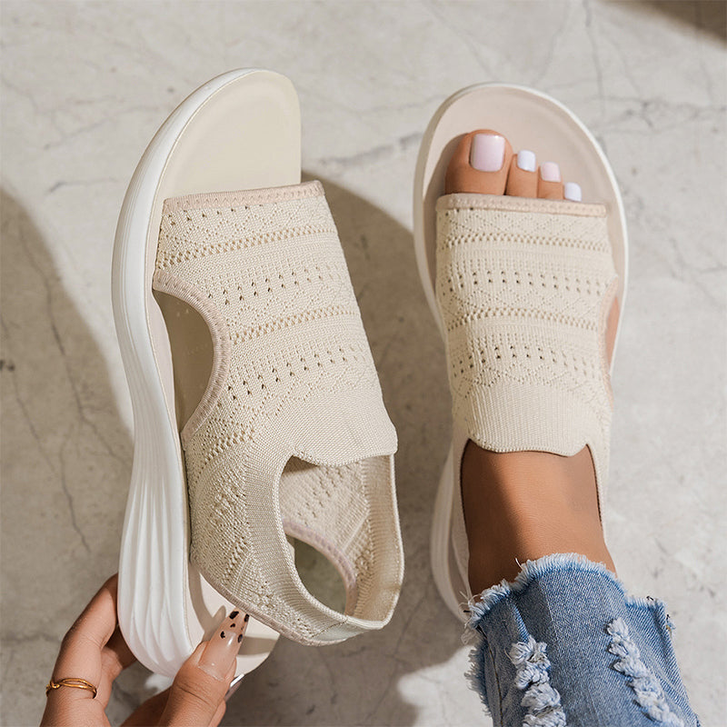 Maren — Breathable Knit Platform Sandals