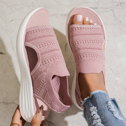 Maren — Breathable Knit Platform Sandals