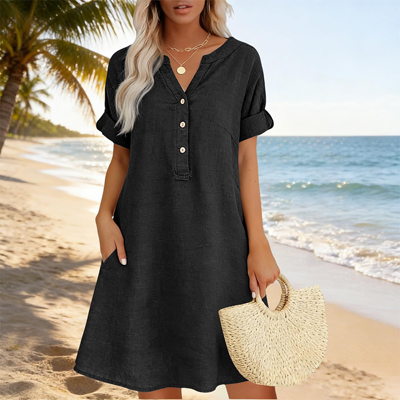Isaleen — Tunic Dress with Side Pockets