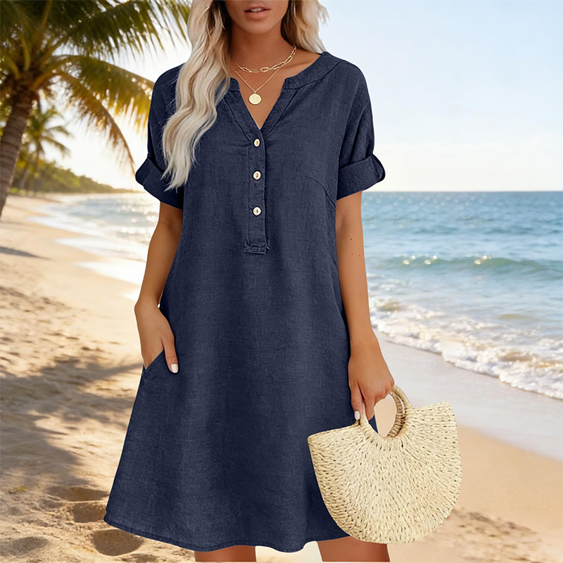 Isaleen — Tunic Dress with Side Pockets