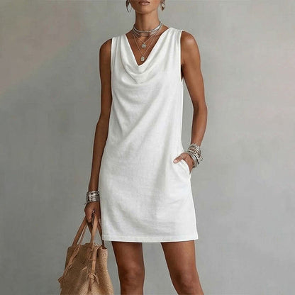Solenari — Slim-Fit Cowl-Neck Dress