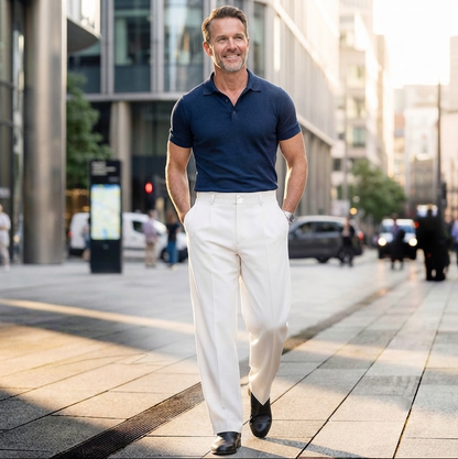Belmore — Pleated Wide-Leg Trousers