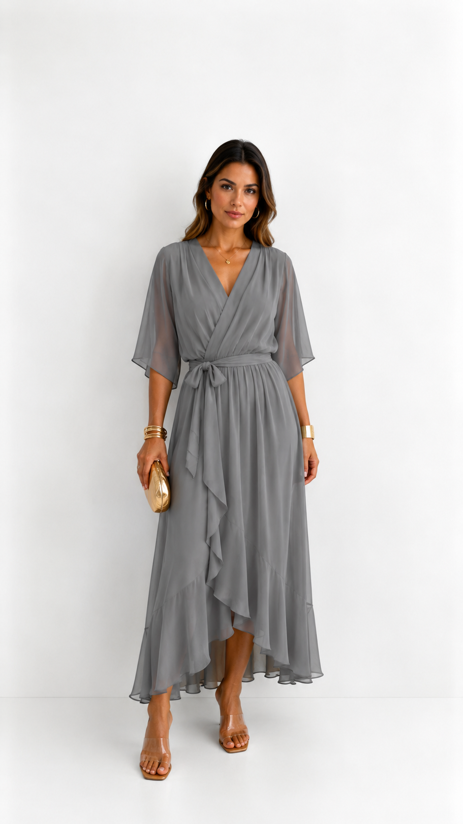Léa —  Floral Chiffon Maxi Dress
