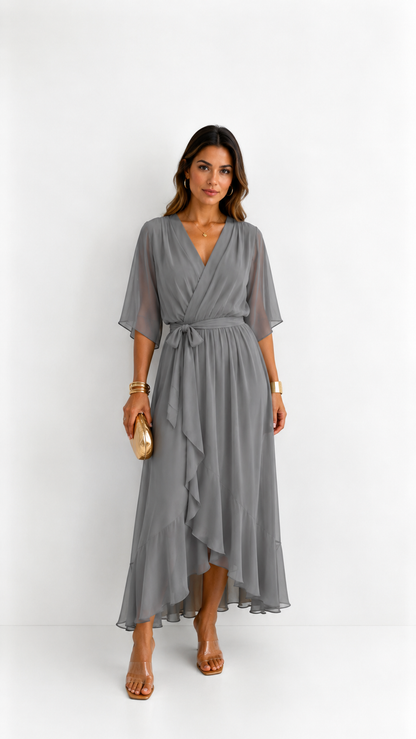 Léa —  Floral Chiffon Maxi Dress