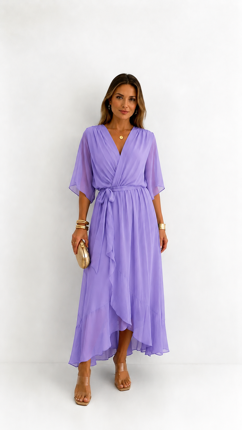 Léa —  Floral Chiffon Maxi Dress