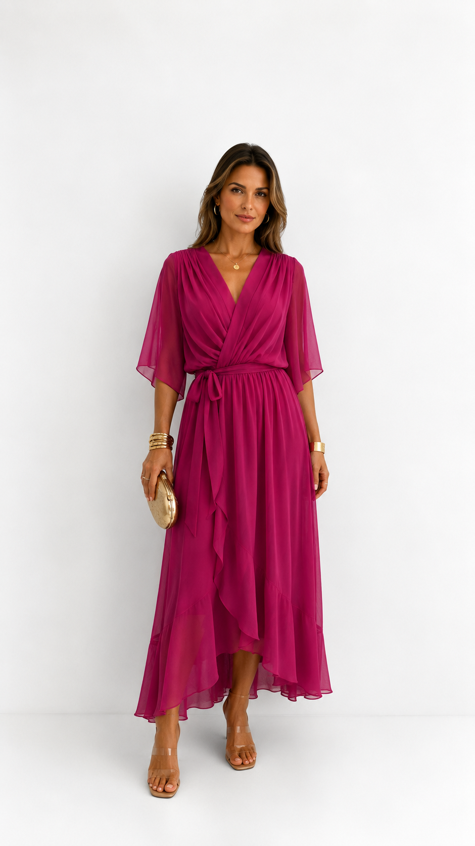 Léa —  Floral Chiffon Maxi Dress