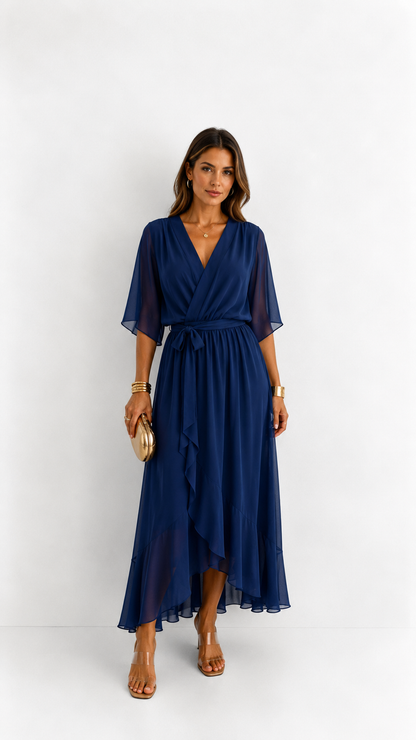 Léa —  Floral Chiffon Maxi Dress