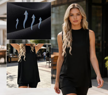 Marisette — Sleeveless Top & Stretch Shorts