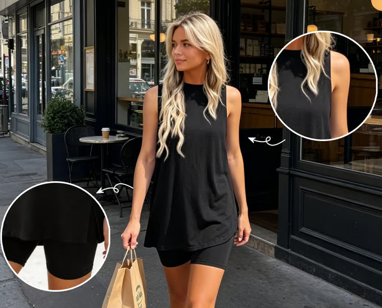 Marisette — Sleeveless Top & Stretch Shorts