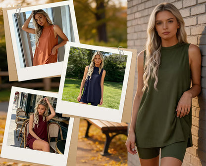 Marisette — Sleeveless Top & Stretch Shorts
