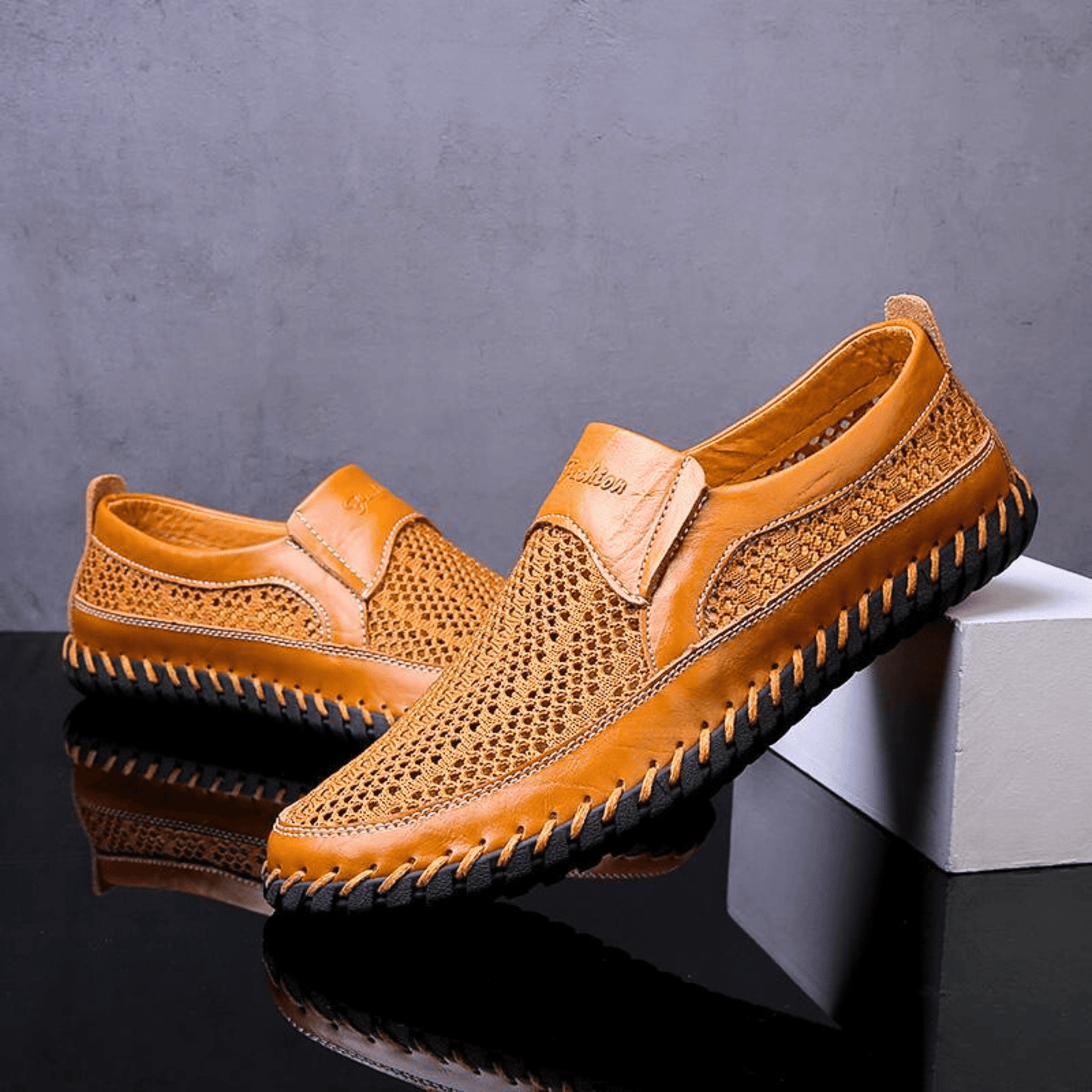 Bresano — Men's Leather Slip-On Shoes