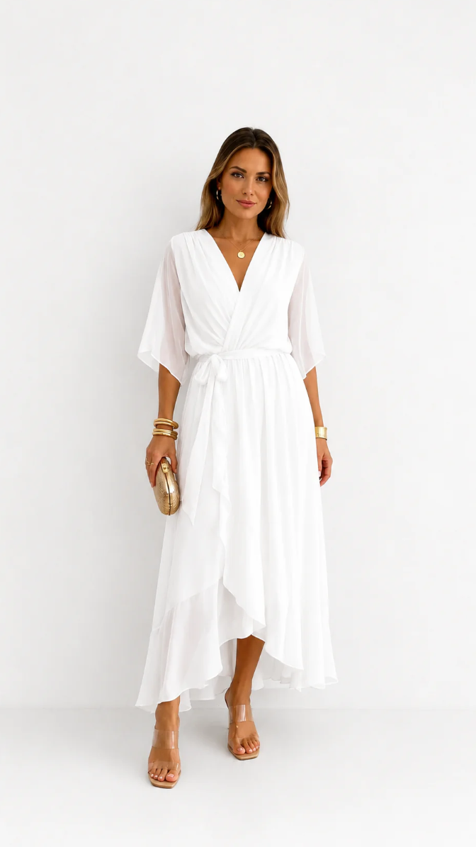 Léa —  Floral Chiffon Maxi Dress