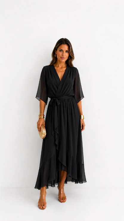 Léa —  Floral Chiffon Maxi Dress